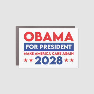 Obama For President 2028 Make America Care Again Car Magnet