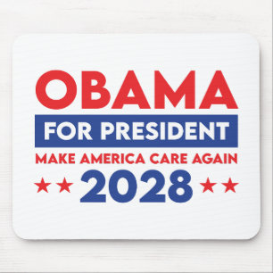 Obama For President 2028 Make America Care Again Mouse Pad