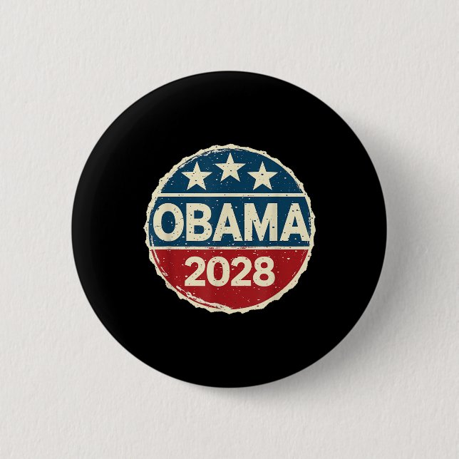 Obama For President 2028 Obama 2028  Button (Front)