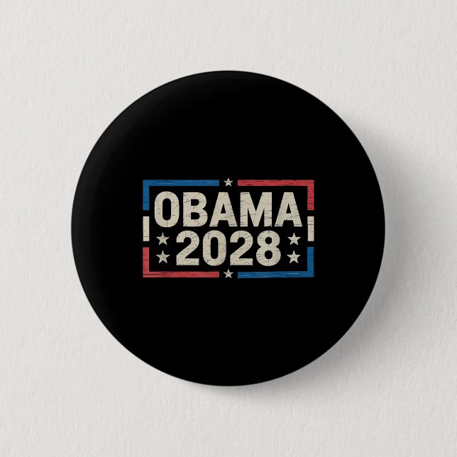 Obama For President 2028 Obama 2028 Design  Button (Front)