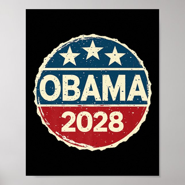 Obama For President 2028 Obama 2028 Premium 0  Poster (Front)