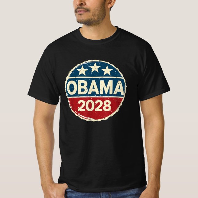 Obama For President 2028 Obama 2028 T-Shirt (Front)