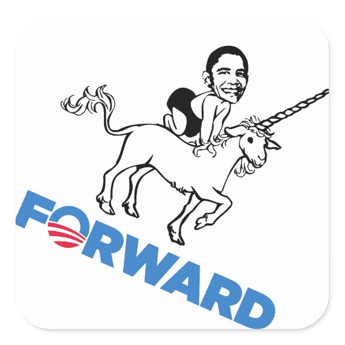 Obama Forward Parody w/ Baby on Unicorn stickers