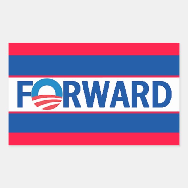 Obama FORWARD Rectangular Sticker (Front)