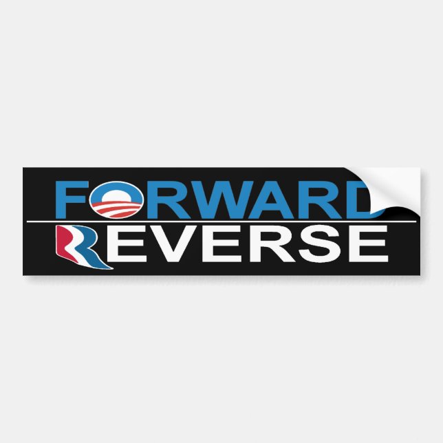 Obama Forward - Romney Reverse Bumper Sticker (Front)