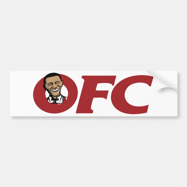 OBAMA FRIED CHICKEN BUMPER STICKER (Front)