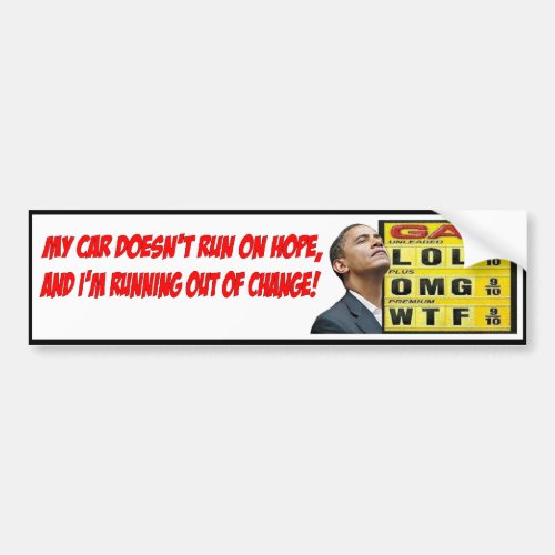 Obama Gas Bumper Sticker