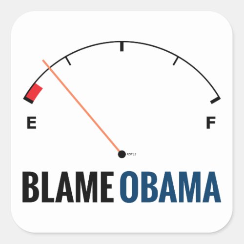 Obama Gas Prices Square Sticker