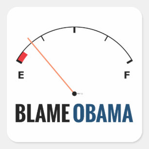 Obama Gas Prices Square Sticker