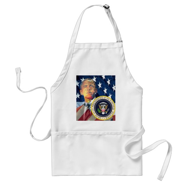Obama Gifts 3 Adult Apron (Front)