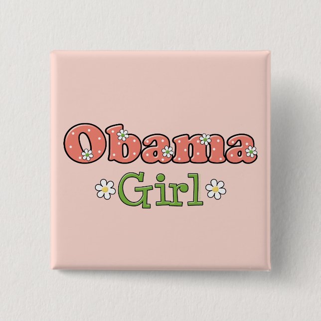 Obama Girl Barack Obama Button (Front)