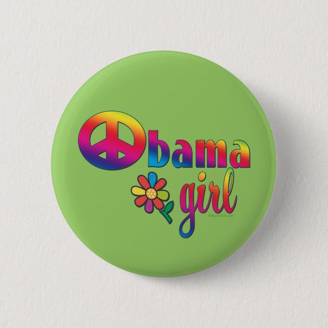 Obama Girl Pinback Button (Front)
