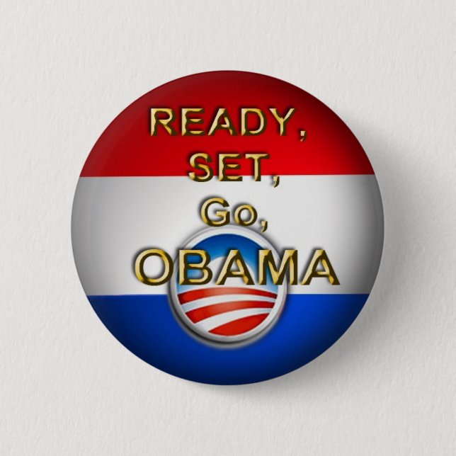 obama go pinback button (Front)