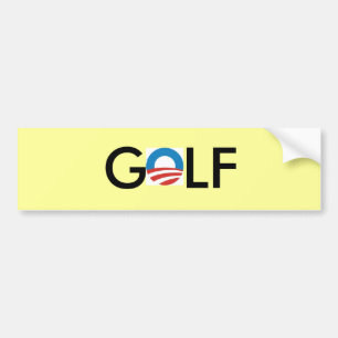 obama golf bumper sticker