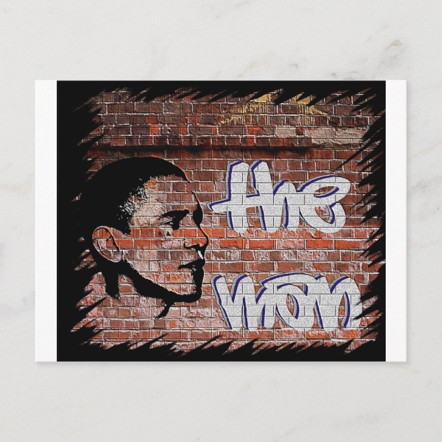 Obama Graffiti Postcard (Front)