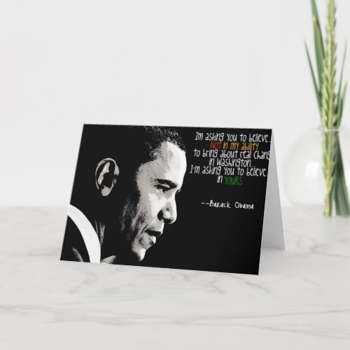 Obama Greeting Card