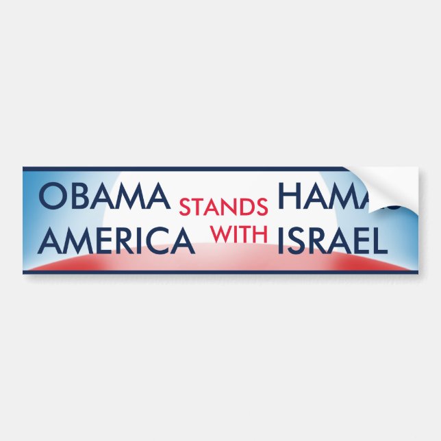 Obama Hamas v US Israel Bumper Sticker (Front)