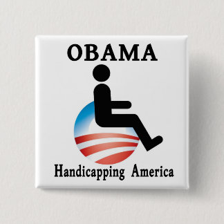 Obama Handicapping America Pinback Button