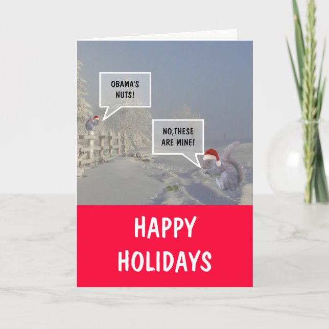 Obama Happy Holidays Holiday Card (Front)