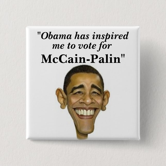 "Obama has inspired, me to vote for,... Pinback Button (Front)