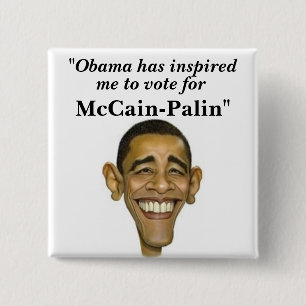 "Obama has inspired, me to vote for,... Pinback Button