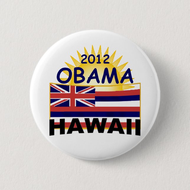 Obama Hawaii 2012) Button (Front)