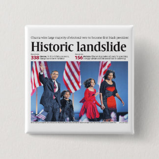 Obama: Historic Landslide Button
