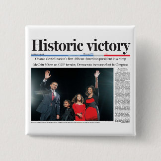 Obama: Historic Victory Button