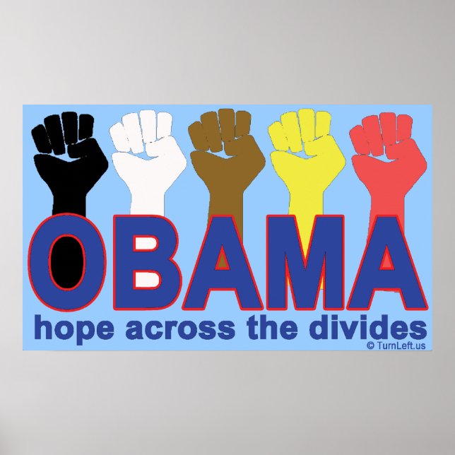 OBAMA HOPE ACROSS THE DIVIDES POSTER (Front)