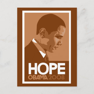 Obama Hope Brown Postcard