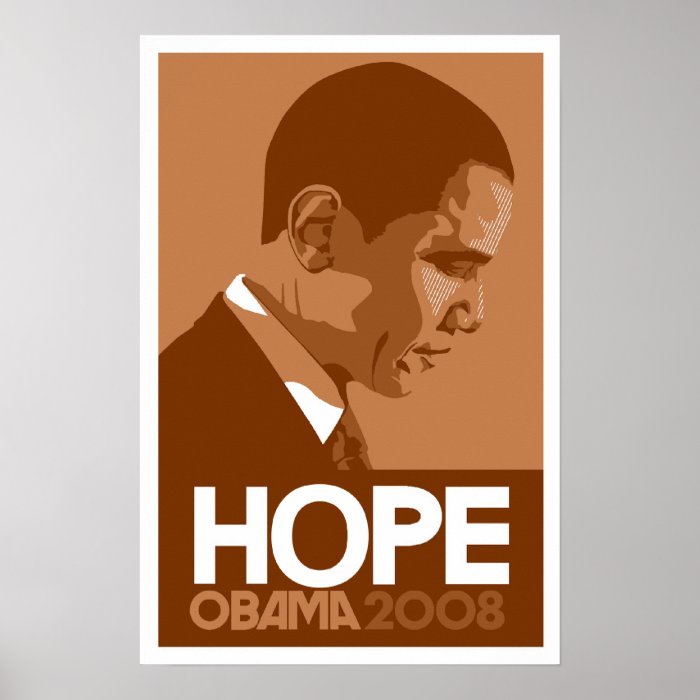 Obama   Hope Brown Poster