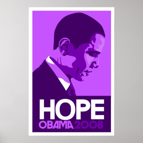 Obama _ Hope Dark Purple Poster