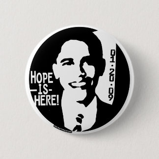 Obama Hope is Here 2009 Gear Pinback Button