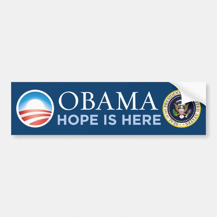 Obama   Hope Is Here Bumper Sticker