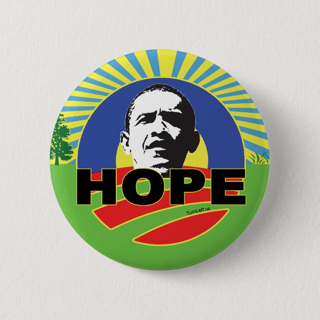 OBAMA HOPE PINBACK BUTTON (Front)