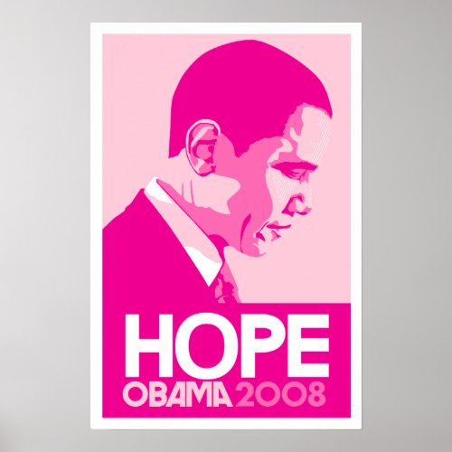 Obama _ Hope Pink Poster