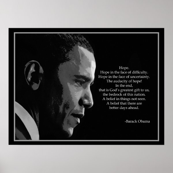 Barack Obama Hope Posters &amp; Prints | Zazzle