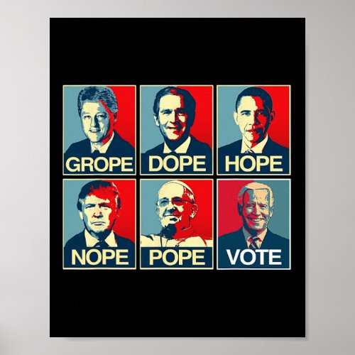 Obama Hope Trump Nope Joe Biden Kamala Harris Vote Poster