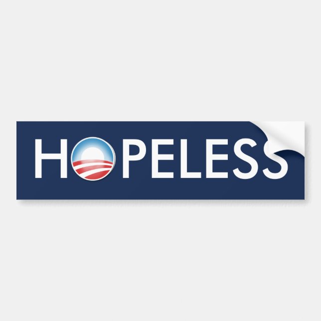 Obama HOPELESS Bumper Sticker (Front)