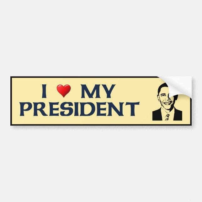 Obama - I Heart My President Bumper Sticker (Front)