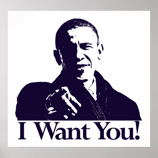 Obama I Want You! Poster (Front)
