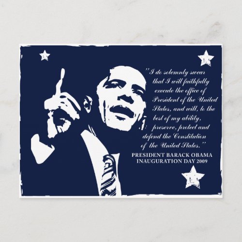 Obama Inaugural Speech Postcard