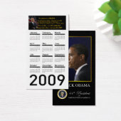 Obama Inauguration 2009 Calendar Profile Cards (Desk)
