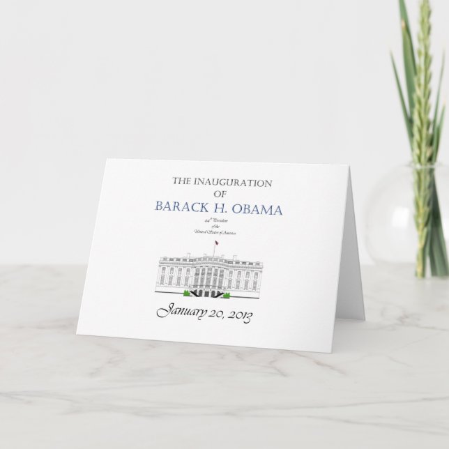 Obama Inauguration 2013 Card (Front)