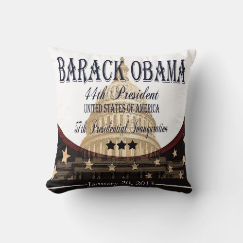 Obama Inauguration 2013 Commemorative Pillow