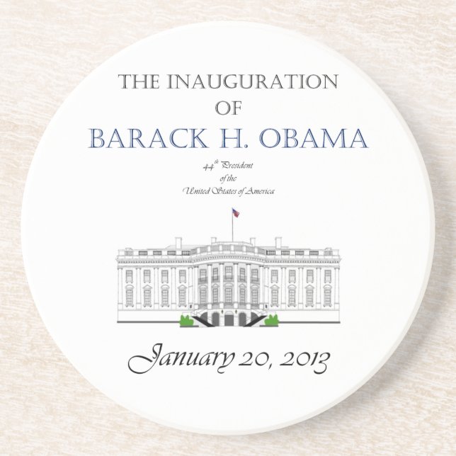 Obama Inauguration 2013 Drink Coaster (Front)