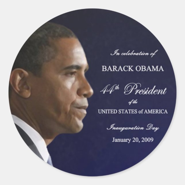 Obama Inauguration Celebration Stickers (Front)