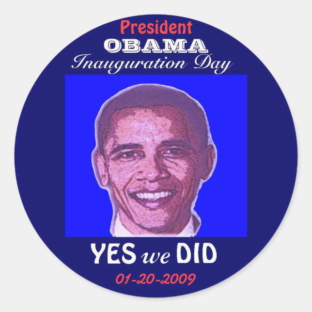 OBAMA Inauguration Day Sticker (Front)