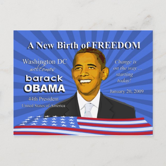 Obama Inauguration Events Washington DC Postcard (Front)