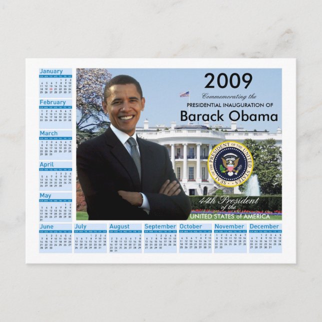 Obama Inauguration - Keepsake Calendar 2009 Postcard (Front)